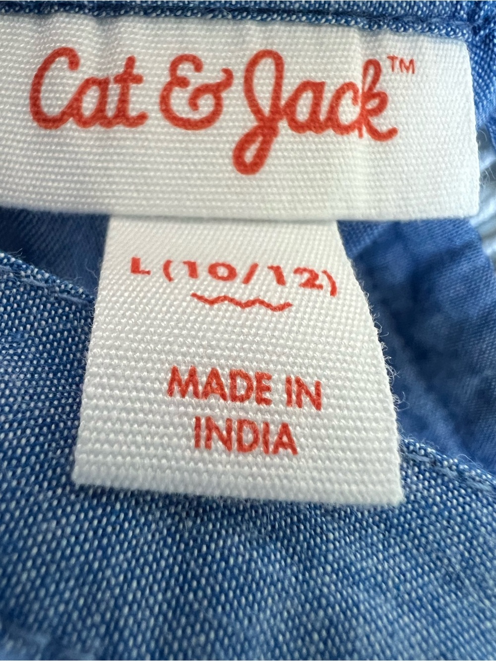 Cat & Jack | 100% Cotton Blue Sundress with White Waist Tie Size L (10-12) - Picture 2 of 15